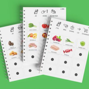 Carnets A5 PECS avec pictogrammes – Je veux acheter, J’ai mis dans le chariot